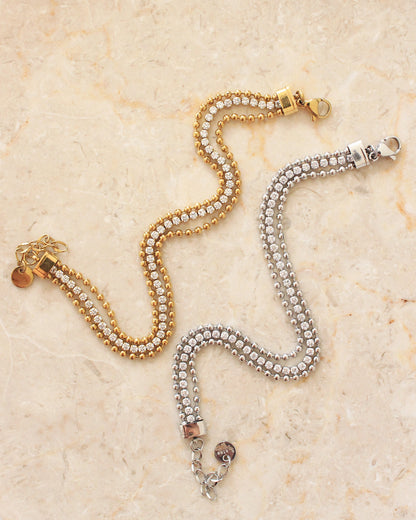 Tulum crystal bracelet guld