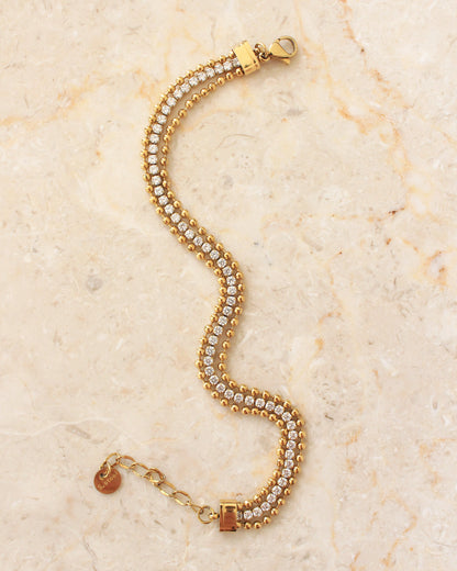 Tulum crystal bracelet guld
