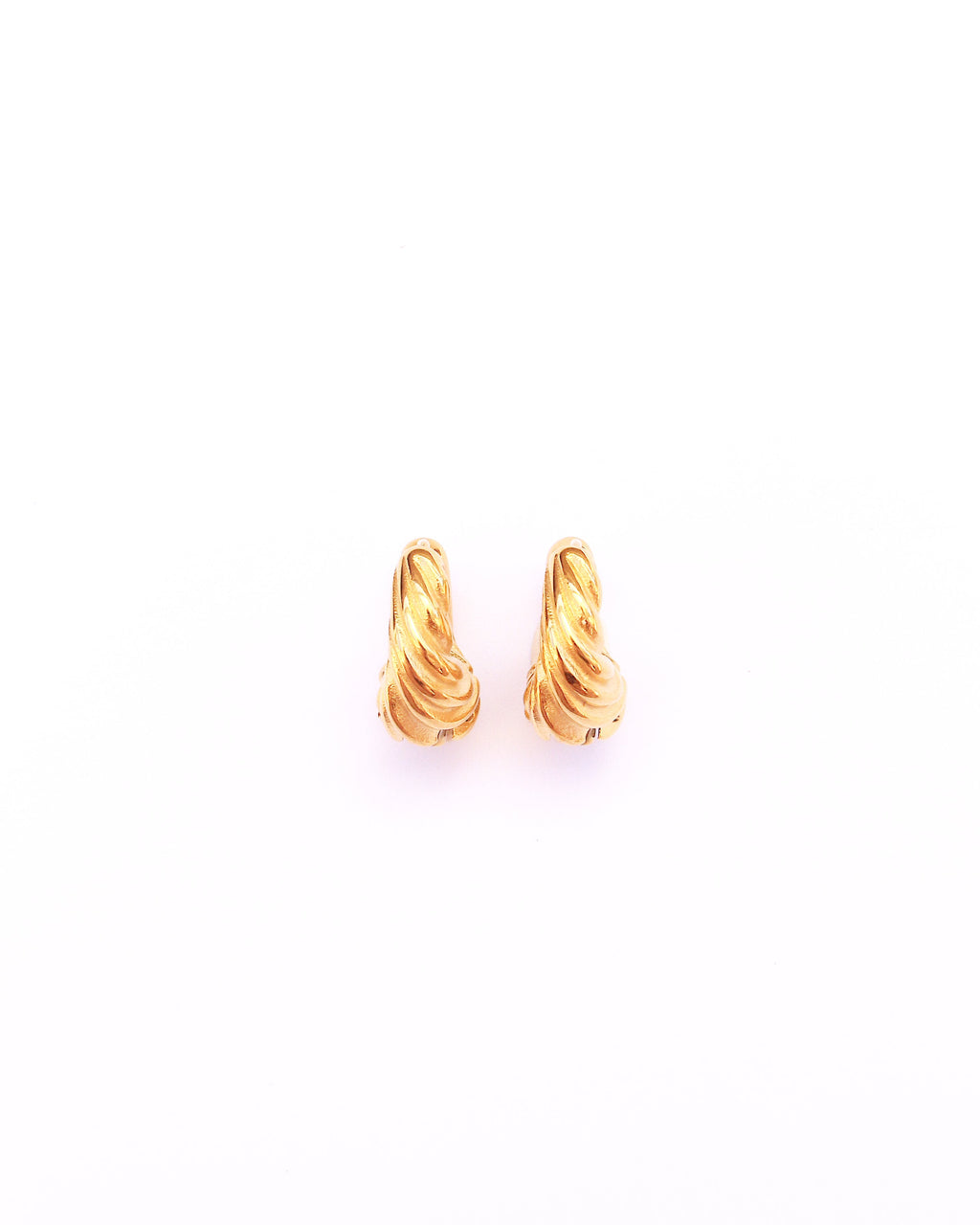 Seville twisted gold hoops