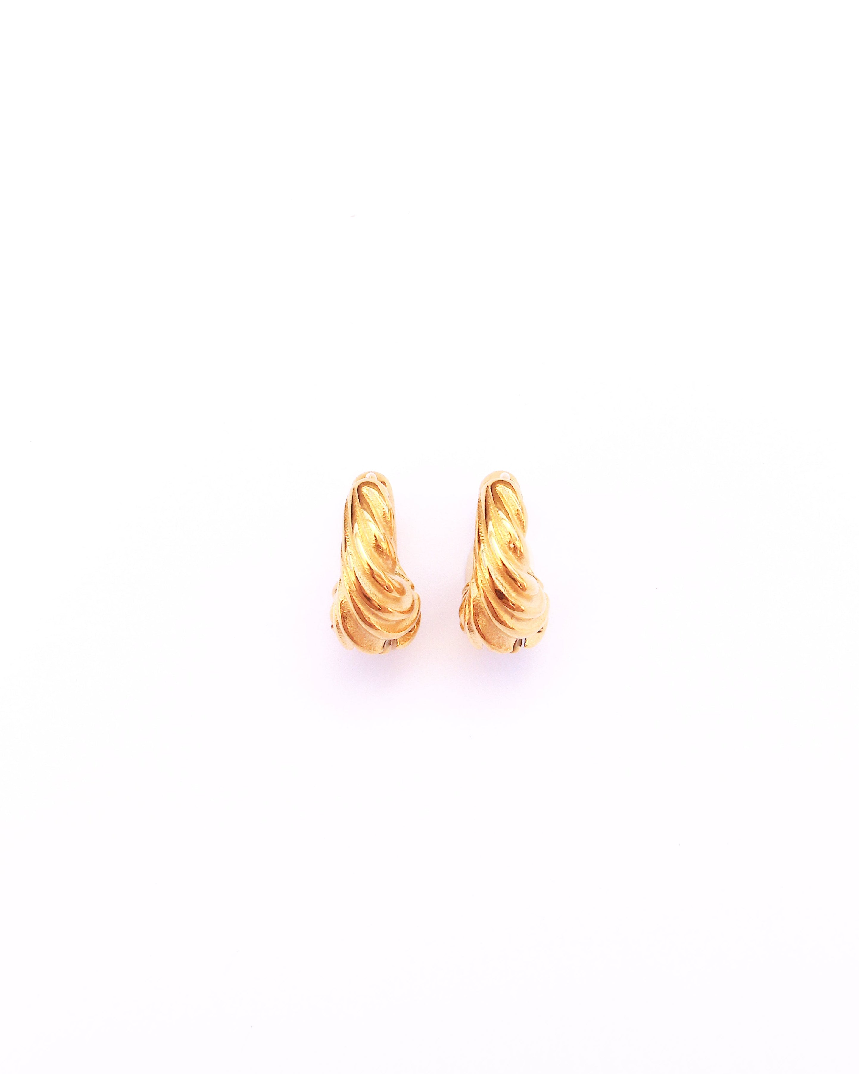 Seville twisted gold hoops
