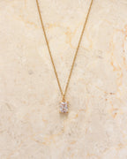 Cassis crystal necklace white