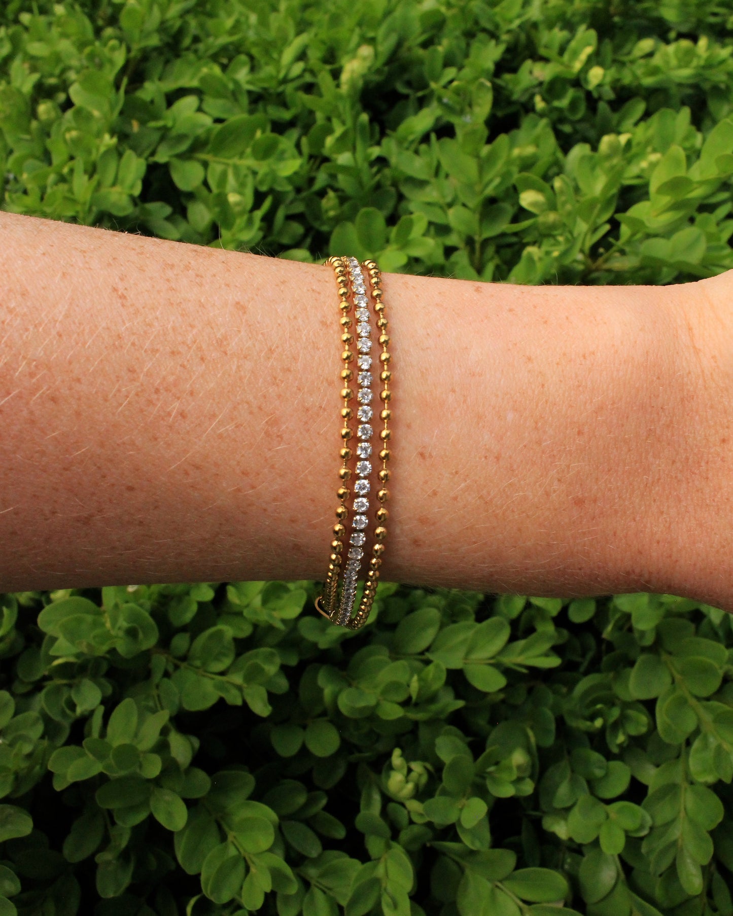 Tulum crystal bracelet guld