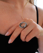Irregular ring silver