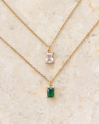 Cassis crystal necklace white