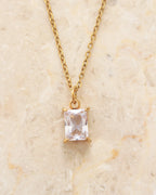 Cassis crystal necklace white
