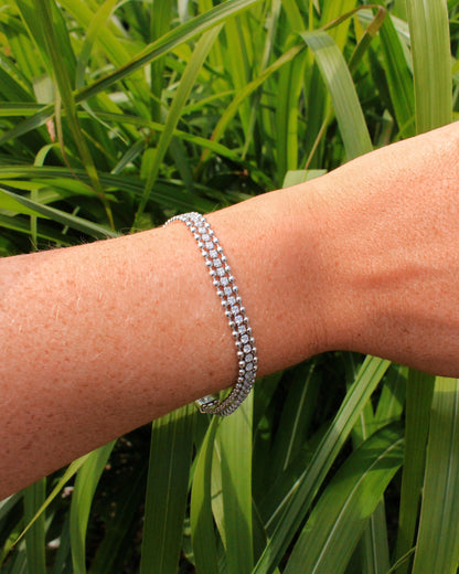 Tulum crystal bracelet silver