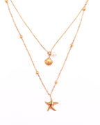 Ibiza shell double necklace