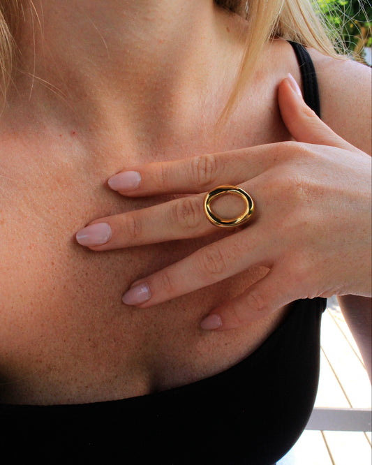 Como irregular ring guld
