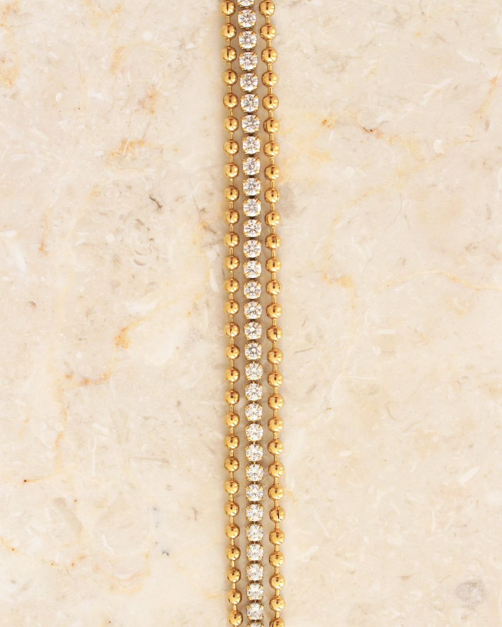 Tulum crystal bracelet gold