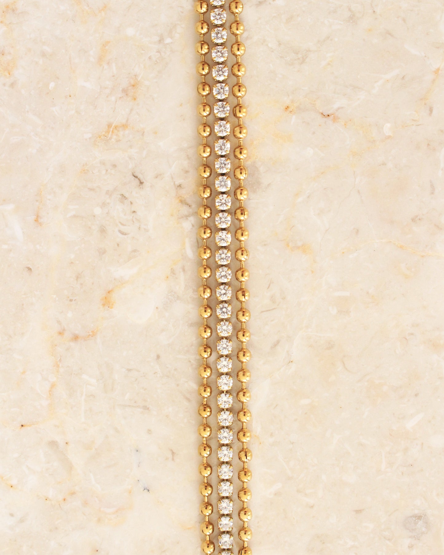 Tulum crystal bracelet guld