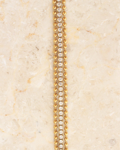 Tulum crystal bracelet guld