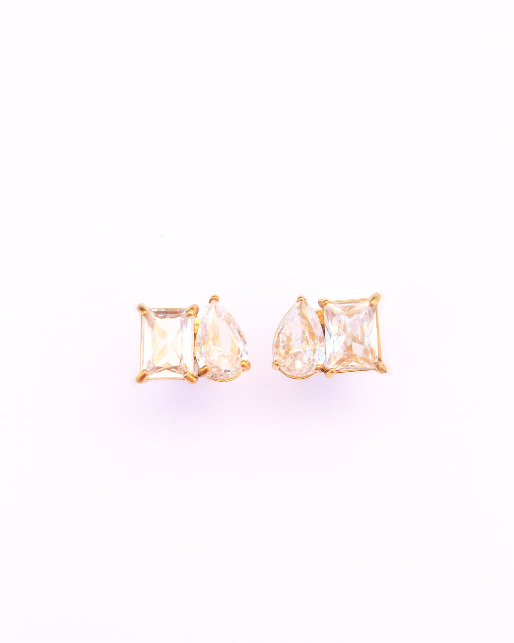 Dalmatia double zircon stud earrings