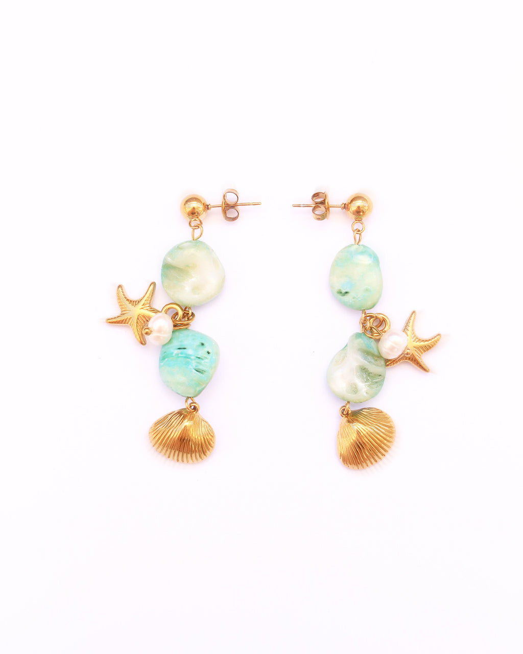 Isabela turkois shell earrings