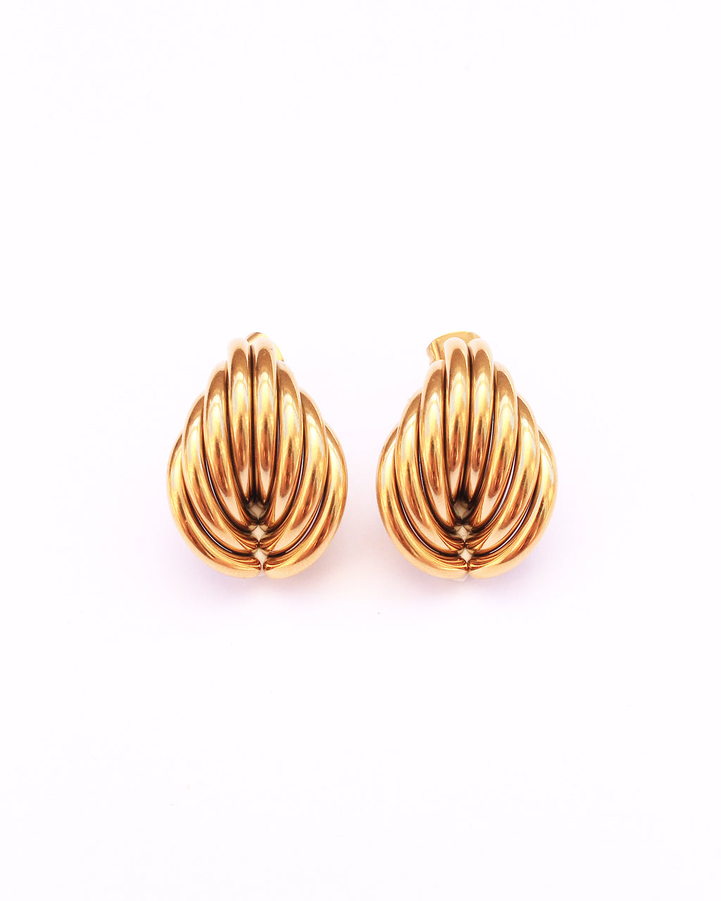 Cortina ribbed drop earrigns