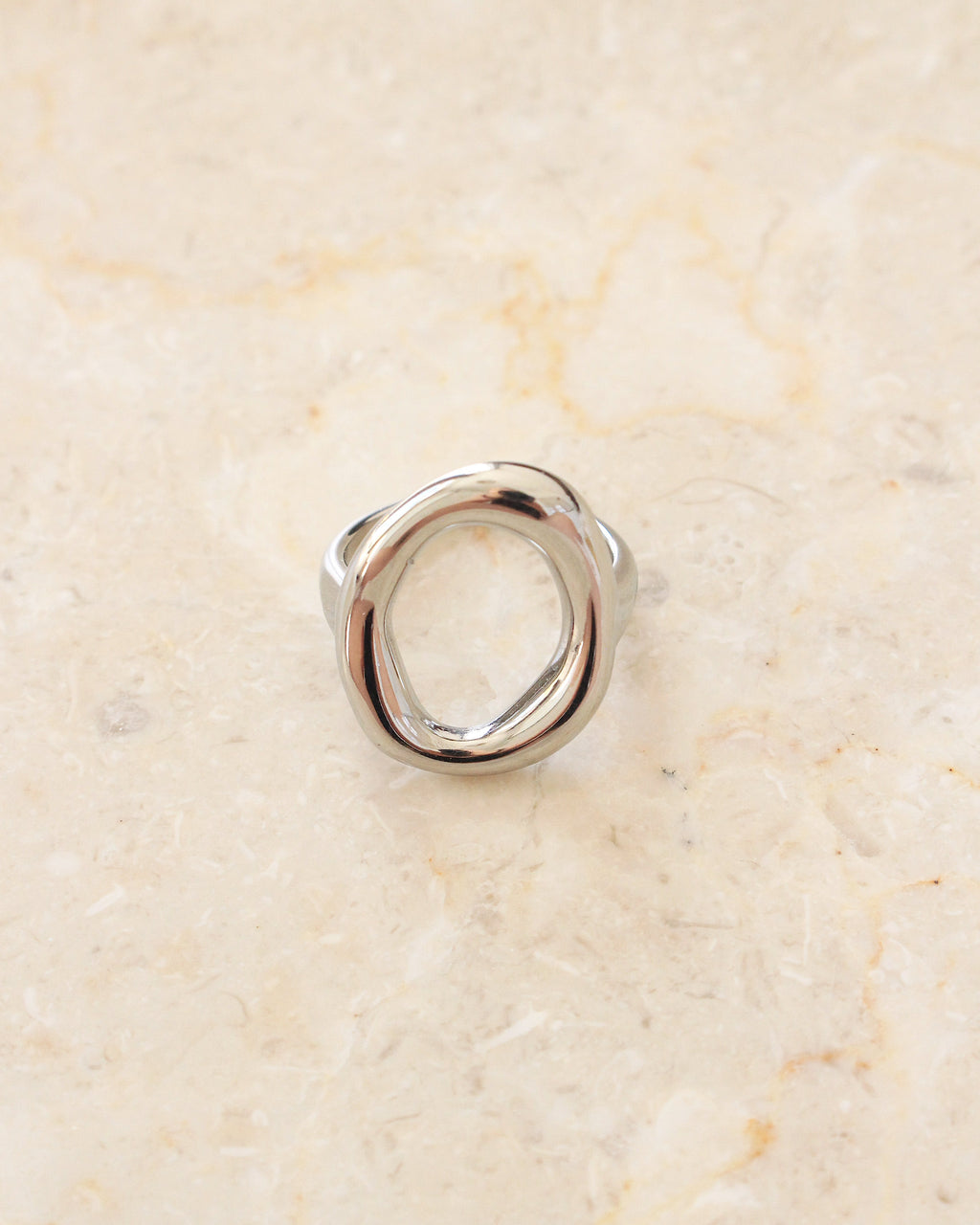 Irregular ring silver