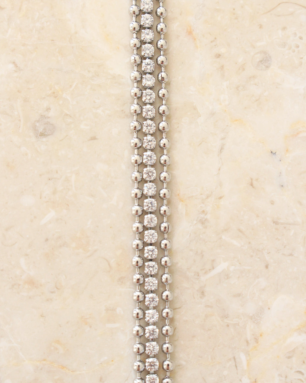 Tulum Crystal Bracelet Silver