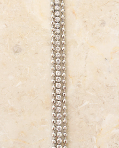 Tulum crystal bracelet silver