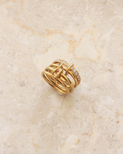 Monaco crystal ring