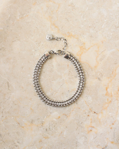 Tulum crystal bracelet silver