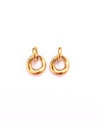 Arezzo double hoop earrings gold