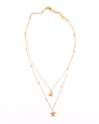 Ibiza shell double necklace