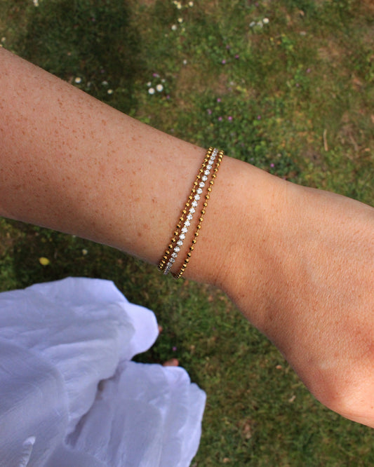 Tulum crystal bracelet guld