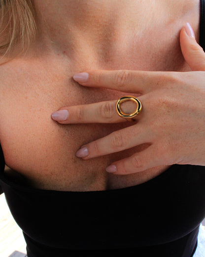 Como irregular ring guld