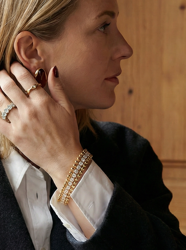 Tulum crystal bracelet guld